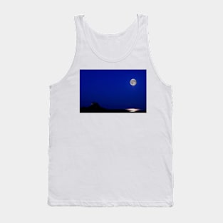 Holy Island Castle in Moonlight Tank Top